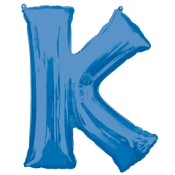 Stor Blå Folie Ballon - Bogstav ''K''