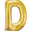 Stor Guld Folie Ballon - Bogstav ''D''