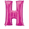 Stor Pink Folie Ballon - Bogstav ''H''