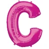 Stor Pink Folie Ballon - Bogstav ''C''