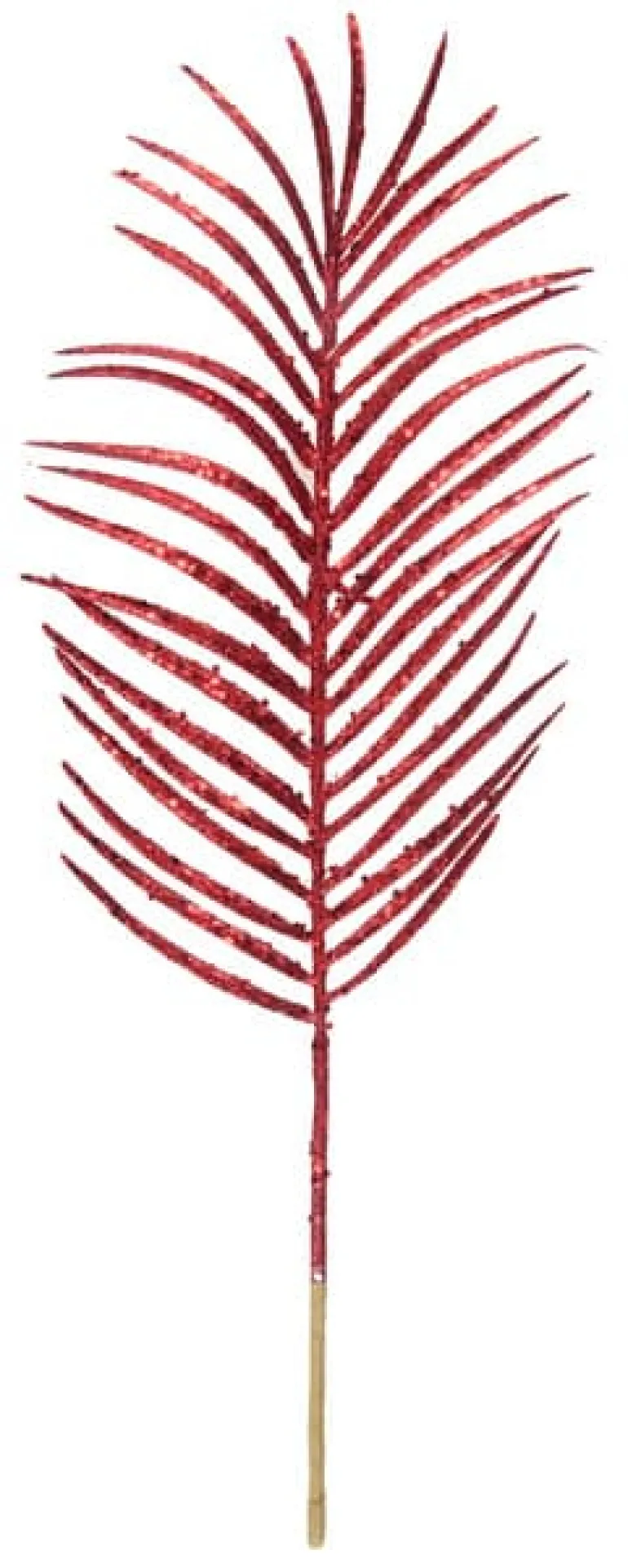 Stor Rød Palmegren m/Glitter, 50 cm