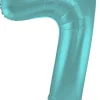 Stort Aqua Grønt Shape Folietal 86 cm, 7 Tal