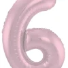 Stort Lyserødt Shape Folietal 86 cm, 6 Tal