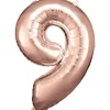 Stort Rosegold Shape Folietal 86 cm, 9 Tal