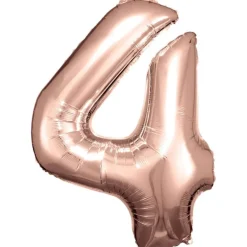 Stort Rosegold Shape Folietal 86 cm, 4 Tal