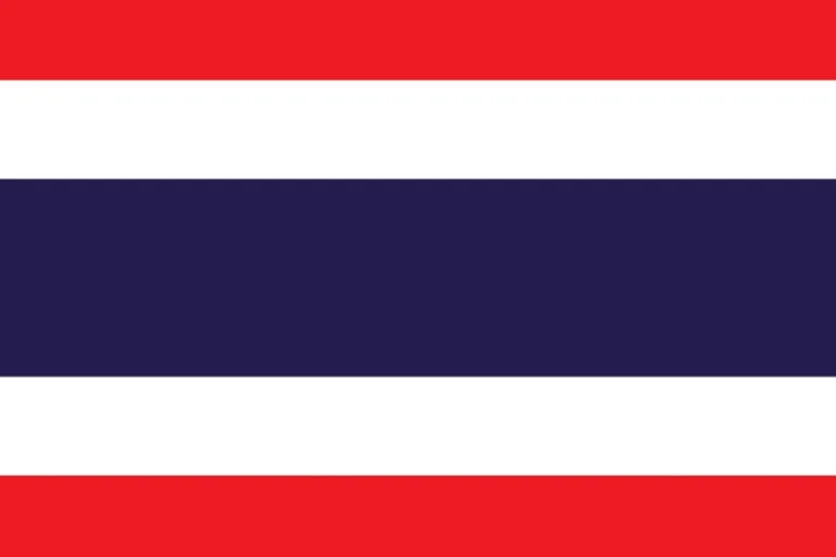 Stort Thailandsk Stof Flag, 90 x 150 cm