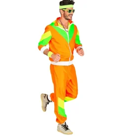 80's Tracksuit - Orange m/Grøn & Gul