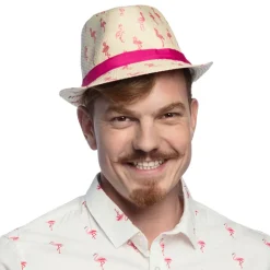Stråhat med Flamingoer