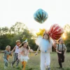 Stribet Cirkus Ballon, Rød