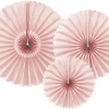 Støvet Rosa Rosette Pakke, 3 stk.