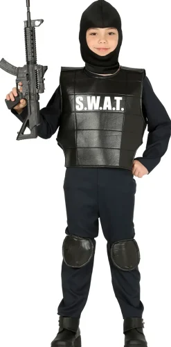 SWAT Kostumer - Politi Kostume Til Drenge I 4 Dele ( 3 - 12 år)
