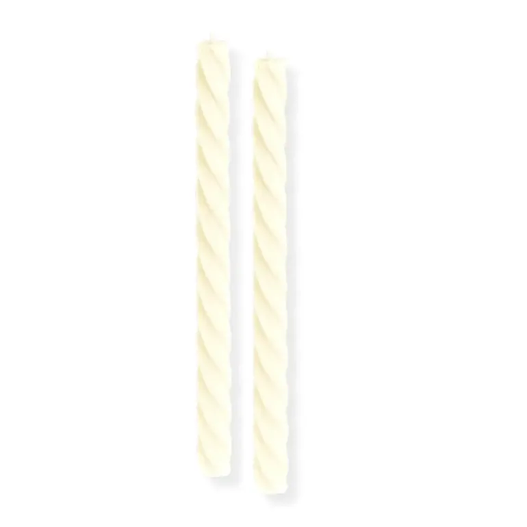 Swirl Stagelys Cremefarvet