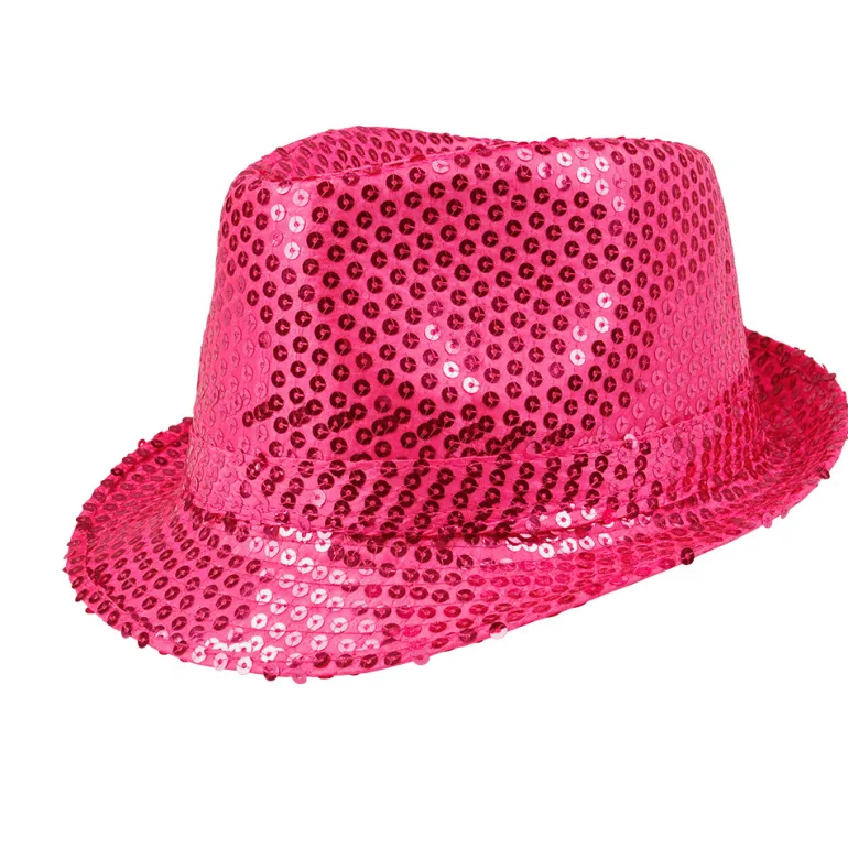 Trilby Hat Pink til Voksne