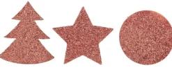 Træ Konfetti m/Rosegold Glitter, 12 stk.