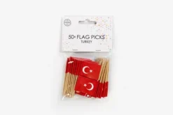 Tyrkiske Flag Picks, 50 stk.