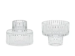 Vendbare Glas Lysestager, 4 stk.
