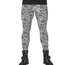 Zebra Stribet Leggings til Mænd